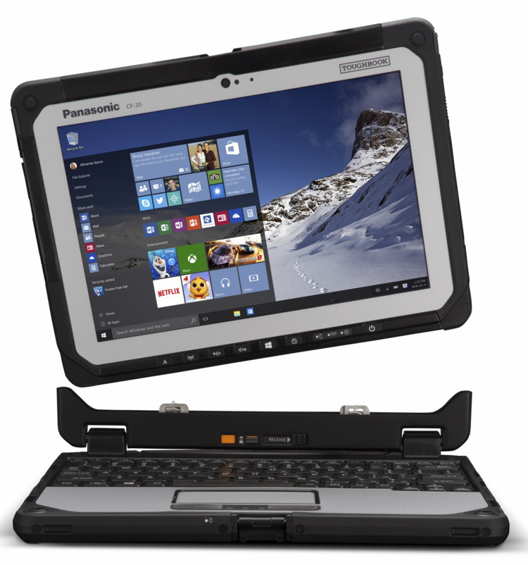 Защищенный ноутбук с отделяемым дисплеем Panasonic Toughbook CF-20 - отделяемый дисплей