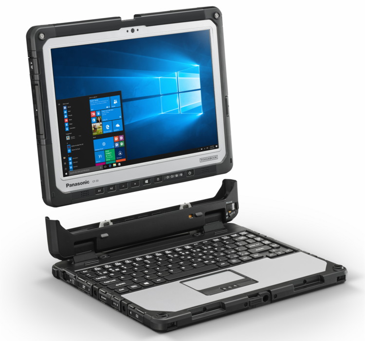 Защищенный ноутбук с отделяемым дисплеем Panasonic Toughbook CF-33 - вид спереди