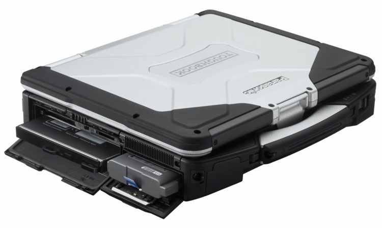 Защищенный ноутбук Panasonic Toughbook CF-31 - порты справа в открытом состоянии
