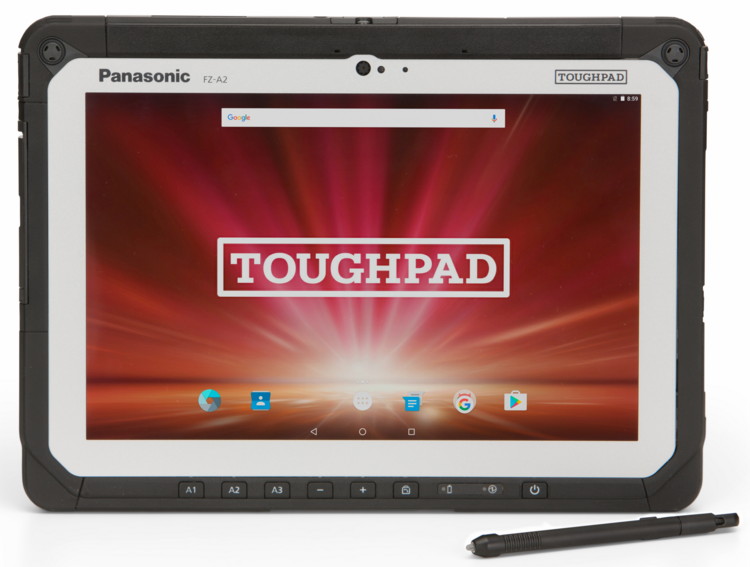 Полностью защищенный планшет Panasonic Toughpad FZ-A2 - вид спереди