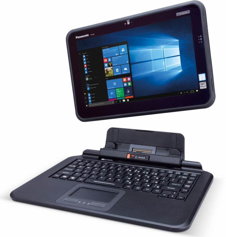 Полузащищенный бизнес планшет Panasonic Toughpad FZ-Q2 - вид спереди