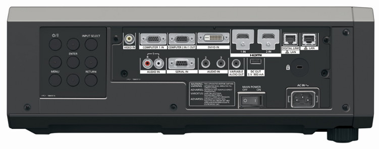 Проектор Panasonic PT-RW530 / PT-RZ570  - панель управления