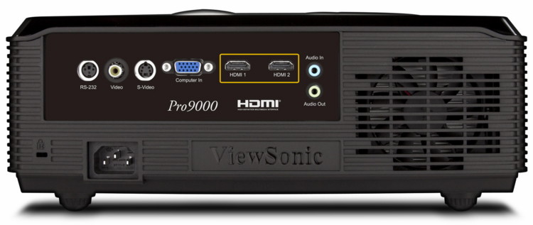 Проектор ViewSonic Pro9000 - вид сзади